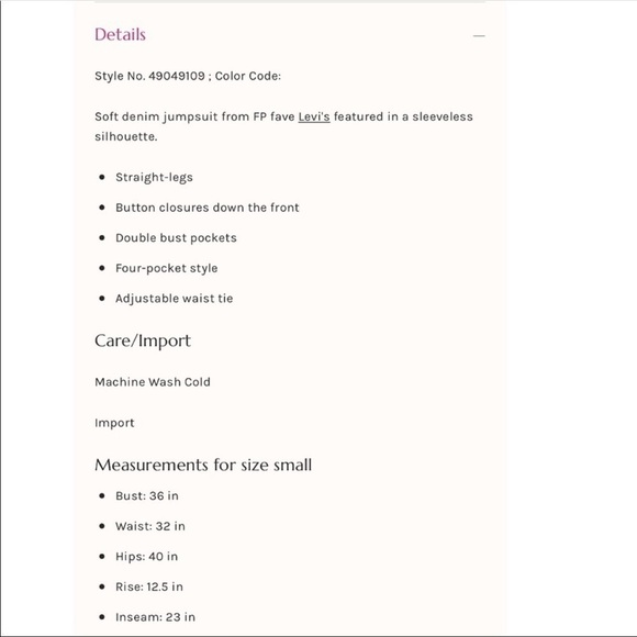 Levi’s Cropped Taper Denim Overalls | Jumpsuit Red - Picture 9 of 9